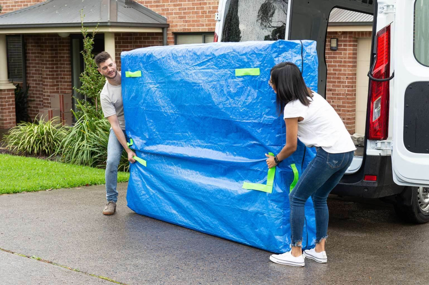 Moving storage mattress plastic cover